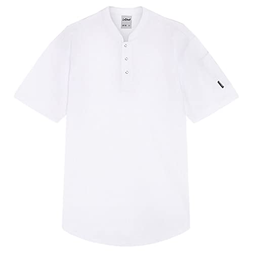 Le Chef Unisex-Kochhemd für Erwachsene, weiß, XXL