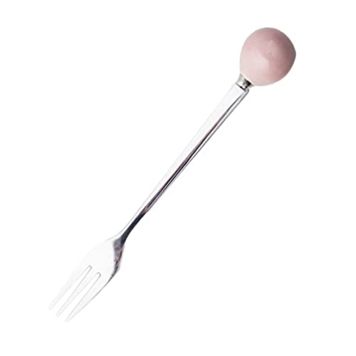 Luxshiny 6stücke Teiliges Keramikhändel Mini Edelstahl Gabeln Für Dessert Kuchen Kaffee Rosa Kreative Kuchengabeln Für Stilvolle Anlässe