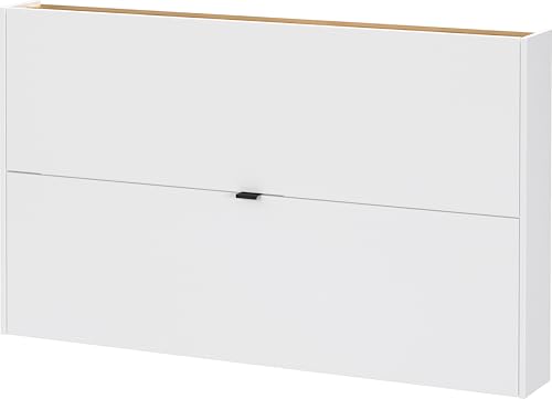 Germania Schuhschrank GW-Ameca 4160-633, in Weiß/Navarra-Eiche-Nb., FSC Zertifiziert, 140 x 83 x 18 cm (BxHxT)