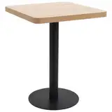 vidaXL Bistrotisch für 2 Personen Bartisch Bartresen Stehtisch Esstisch Tisch Tresentisch Küchentisch Partytisch Hellbraun 60x60cm MDF