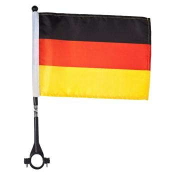 Autofahne fürs Fahrrad - Deutschland Fanartikel für Fußball Fans - Ideal für Europameisterschaft 2024 - Deutschland Flagge für EM24