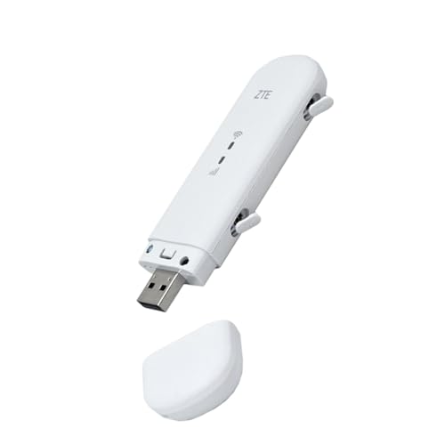 ZTE MF79N, entsperrtes WLAN-USB-Modem, kostengünstiger Reise-WLAN-Hotspot für 10 Geräte, externe Antennenanschlüsse + 2 Jahre Garantie (weiß)