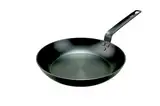 pasoli Carbonstahl-Bratpfanne, voreingebrannt, 28 cm Durchmesser, Schwarz