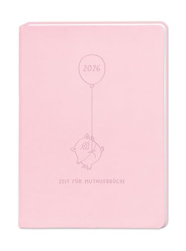 Terminplaner Lederlook 2026 Rosa: Terminplaner Lederlook A6