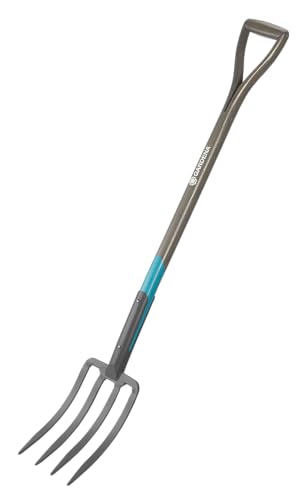 Gardena NatureLine Spatengabel: Grabegabel zum Umgraben und Auflockern, aus FSC-zertifiziertem Eschenholz, ergonomischer D-Griff (17002-20)