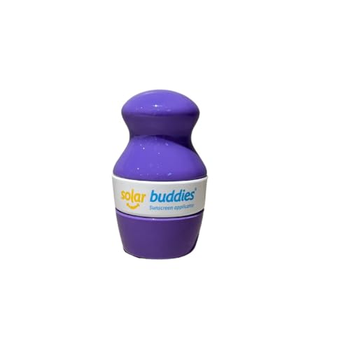 Single Solar Buddies Refillable Roll On Sponge Applicator For Kids, Adults, Families, Travel Size Holds 100ml Travel Friendly for Sunscreen, Suncream and Lotions (Purple Single)