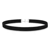 Schwarz Choker Damen Samt Halsband Klassisches Gothic Punk Choker für Damen Retro Halloween Karneval Party Kostüm Zubehör 1cm