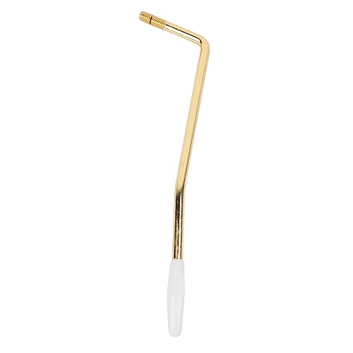 E-Gitarre Tremoloarm Gewinde Tremoloarm Tremoloarm Ersatzgewinde Metall Single Tremolo Vibratoarm E-Gitarre Whammy Bar für Gitarristen (Goldbarren, weißer Griff)