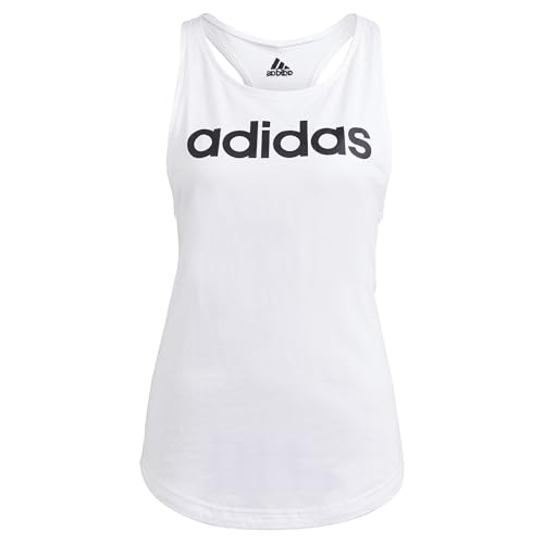 adidas Damen W Lin Tk Vest, Weiß / Schwarz, XXS EU