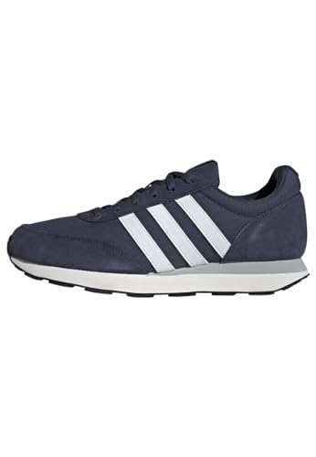 adidas Herren Run 60s 3.0 Leather Shoes Schuhe, Shadow Navy/Cloud White/Core Black, 42 2/3 EU