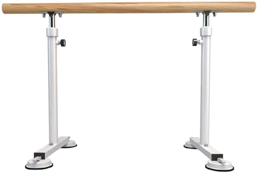 CAFIEDR Freistehende Tanzstäbe, tragbare Ballettstäbe für Zuhause oder das Studio, Kinder und Erwachsene, Stretching, Tanztraining,(Weiß 100 cm)