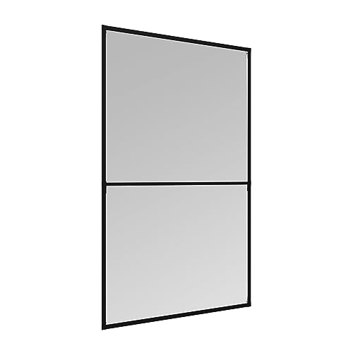 Windhager Insektenschutz EXPERT Rahmen Fenster, 120 x 220 cm, Fliegengitter mit Rahmen, Fenstergitter ohne bohren, zum Einhängen, anthrazit