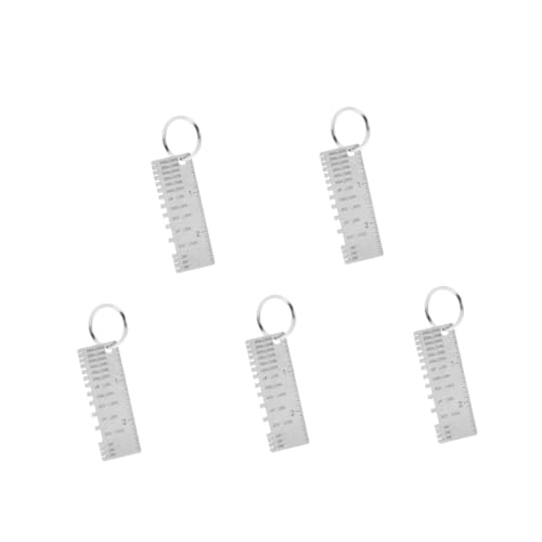 Gadpiparty 5St Schweißnaht-Inspektionslineal Schweißnahtinspektionswerkzeug Messwerkzeug für Metallfertigung Dickenmessgerät Schweißlehre Werkzeug Messgerät aus Metall Rostfreier Stahl Silver