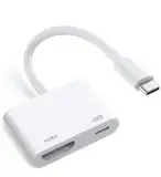 Apple USB-C auf HDMI Adapter 4K @ 60Hz für iPhone 15 MacBook Pro Air iPad Pro, USB 3.1 Typ C Digital AV HDMI 2.0 Kabel kompatibel mit Samsung Galaxy S23/S22, Pixelbook, XPS und mehr