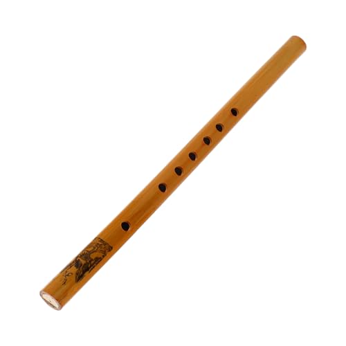 OFFIGAM Bambusflöte, Traditionelle Chinesische Flöten, 33 Cm, Vertikale Bambusflöte Für Anfänger, Schülerblockflöte Für Aufführungen, Musikunterricht
