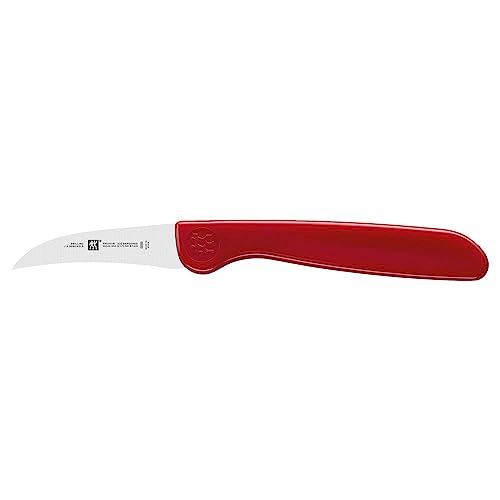 ZWILLING Twin Grip Schälmesser, Klingenlänge 5cm, Rostfreier Spezialstahl/Kunststoffgriff, Rot