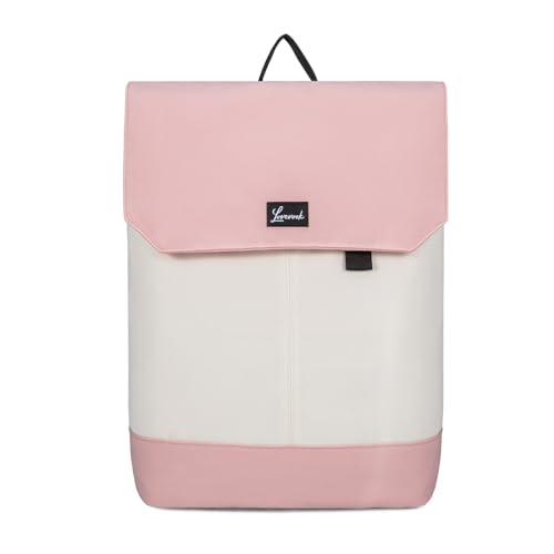 LOVEVOOK Für eine größere Ansicht klicke auf das Bild Schulrucksack Teenager Mädchen Wasserdichter Rucksack mit Laptopfach 15,6 Zoll & Anti Diebstahl, für Uni, Schule, Reisen u. Büro Beige Rosa