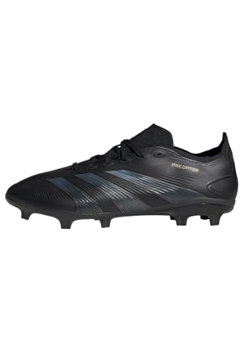 adidas Unisex Predator League Football Boots Firm Ground Fußballschuhe, Core Black/Carbon/Gold Metallic, 44 EU