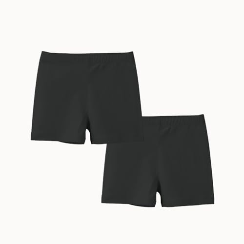 Silkglory Kurze Leggings Mädchen Shorts Kinder Kurze Hose mädchen Aus Baumwolle Radlerhose Cycling Panty,Reiten Schwarz,2er-Pack,9-11 Jahre