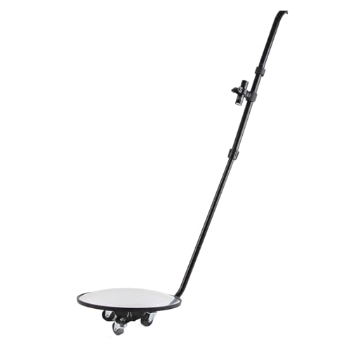 Unter dem Fahrzeug Inspektionsspiegel, 2X Vergrößerung Sicherheitsspiegel mit Taschenlampe und Teleskopgriff, Einstellbarer Winkel unter dem Auto Spiegel für LKWs, RV, Bus, Haus