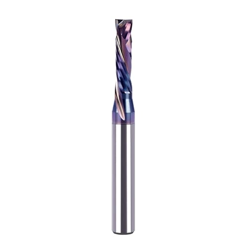 SpeTool Spiralnutfräser 8mm Schaft Kompression 6mm Schnittdurchmesser 24mm Schnittlänge Spiralfräser Nutfräser CNC Fräser für Oberfräse mit TAC Beschichtung Holz Holzfräser VHM Schaftfräser