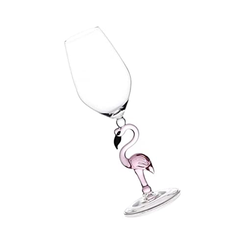 CRILSTYLEO 1stk Flamingo Weinglas Flamingo-becher Flamingo- Cocktailgläser Reisekaffeetasse Weißwein Flamingo Für Frauen Traubenweingläser Ausgefallene Weingläser Flötenflamingo Rosa