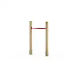 Wickey Einzel-Reck FIT Tumble 201 - Spielplatz Turngerät - Kinder Reckstange - Spielgerät aus Holz - 108x9x151 cm