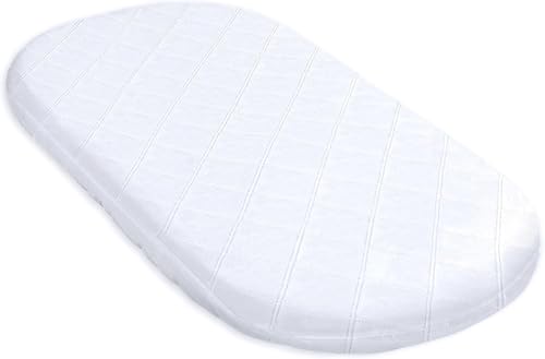 Stubenwagen Baby Matratzen Kinderwagen 80x40 cm - Matratze Beistellbett Babywiege Kindermatratze Oval Reisebett Nässeschutz Moseskorb Matraze 80 x 40 Kinderwagenmatratze