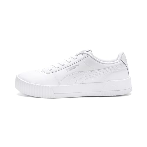 PUMA Damen Carina L Sneakers, Puma White-Puma White-Puma Silver, 40 EU