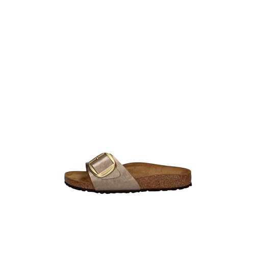 Birkenstock Damen Mules Madrid Big Buckle Birko-flor Sandal, Graceful Taupe, 38 EU