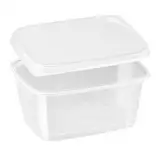LogiPack GeRo Premium Feinkostbecher mit Deckel (eckig, 250 Stück) – Salatbecher, Snackschale & Verpackungsbecher aus Polypropylen – Ideal für Gastronomie & Take-Away – Made in EU (250ml)