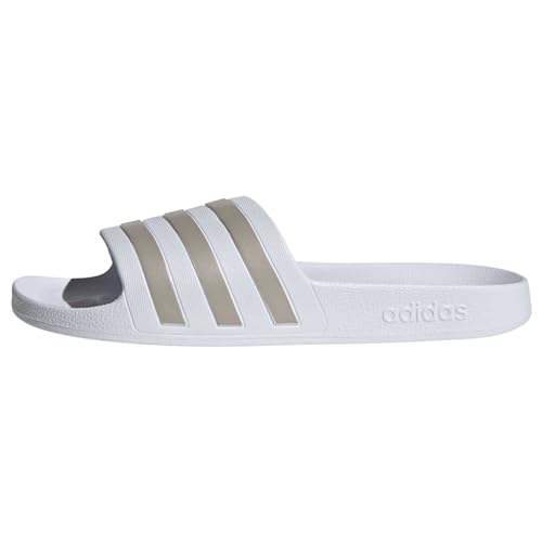 adidas Unisex Adilette Aqua Schlappen, Ftwr White/Platin Met./Ftwr White, 39 EU