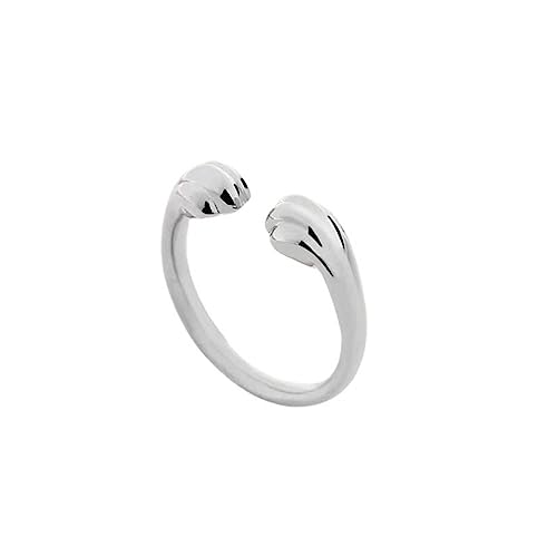 GMBYLBY Verstellbare Ringe mit Katzenpfote, einzigartig, offen, schlicht, niedlich, Tier-Fingerschmuck, stapelbare Ringe, Siehe Abbildung