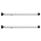 Starbover 2pcs Sicherheitsstange Einbruchschutz Tür Fenster, Einstellbare Türsicherung Einbruchschutz mit Gummispitzen 45-128 cm, Kellerfenster Sicherung Weiß für Haus Wohnung