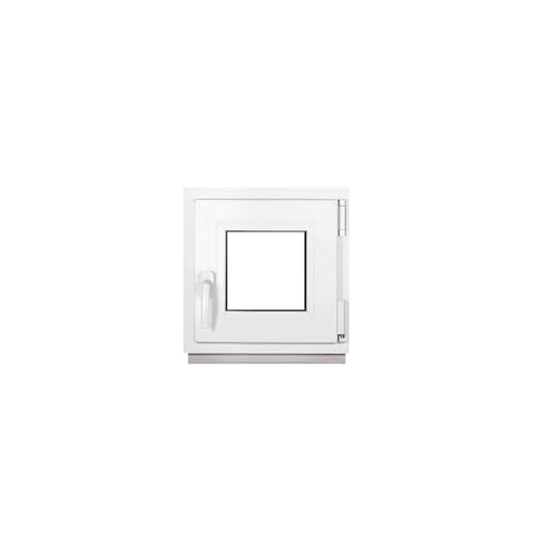 Framex Kellerfenster Kleines Fenster Weiß Breite x Höhe 40 x 40 cm (400 x 400 mm) 2fach (32 mm) Dreh Kipp DIN Rechts - Premium - Alle Größen