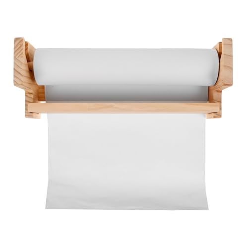 TEHAUX Papierrollenspender Aus Holz Für Den Tisch Staffelei Papierrollenhalter Tragbare Staffelei Für Kinder Zum Kritzeln Zeichnen Basteln 33 5 X 12 7 Cm