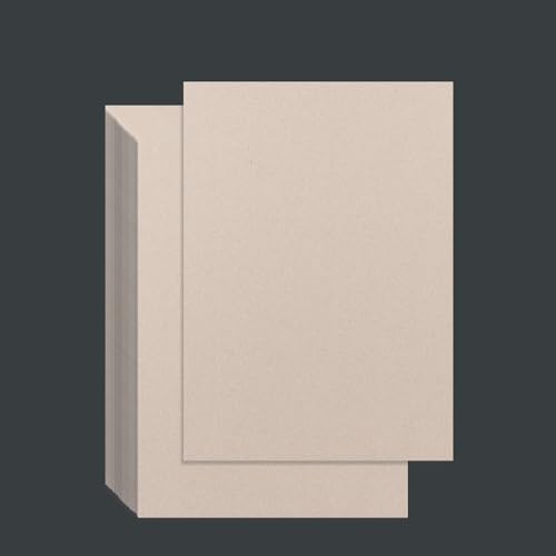 25 Stück Buchtafel, Binderwand, Deckwand, Graupappe, robuste Spanplatte zum Buchbinden, DIY-Karton (A4, 2mm)