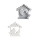 AOSAIXIS Silikonform Für Hausvogelplaques Anhänger Crafting Gussform Schimmelpilzharze Formen Für Back Und Handwerksprojekte Zu Hause