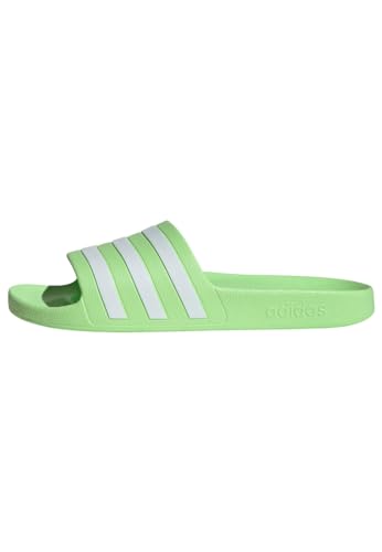 adidas Unisex Adilette Aqua Slides, Green Spark/Cloud White/Green Spark, 47 1/3