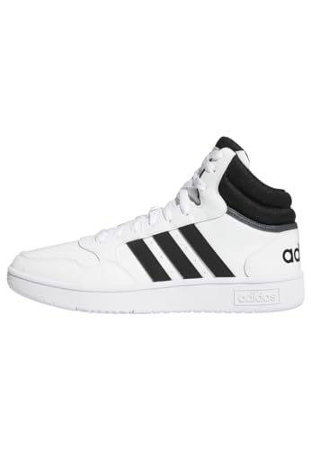 adidas Herren Hoops 3.0 Mid Sneaker, Core Black/Cloud White, 43 1/3 EU