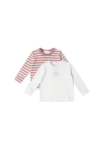 Stellou & friends Langarmshirt 2er Set Unisex I Hochwertige Baby-Kleidung aus 100% Bio Baumwolle I Gr. 50-56 - Rosa