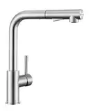 Sofetiy Wasserhahn Küche Ausziehbar, Küchenarmatur mit Brause Zwei Wasserstrahlarten, Hochdruck Armatur Küche, Spültischarmatur Edelstahl Gebürstet, Einhebel Mischbatterie Küche 360° Drehung