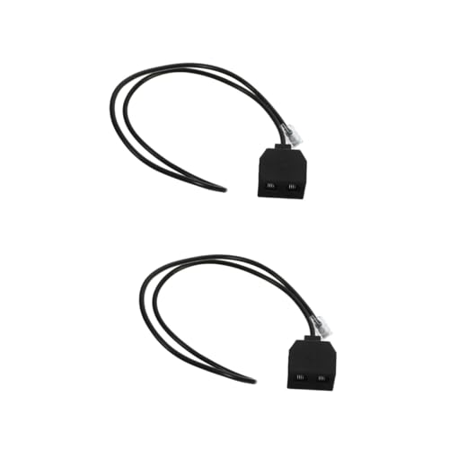 MERRYHAPY 2 Stück Telefon Verlängerungskabel Kopfhörer Adapter Telefon Zubehör Rj9 Telefon Splitter Telefon Kabel Adapter Telefon Adapter Für Kabel Telefon Teile Pp Schwarz