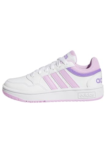 adidas Unisex Baby Hoops Sneakers, FTWR White/Bliss Lilac/Violet Fusion, 25 EU