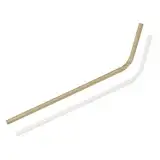 FACKELMANN Flexible und Einweg-Papierstrohhalme braun-weiß (FSC-zertifiziert), nachhaltig, recycelbar, umweltfreundlich und kompostierbar (Eco Friendly). Geeignet für Partys, 0,6 x 23 cm, 40 Stück.