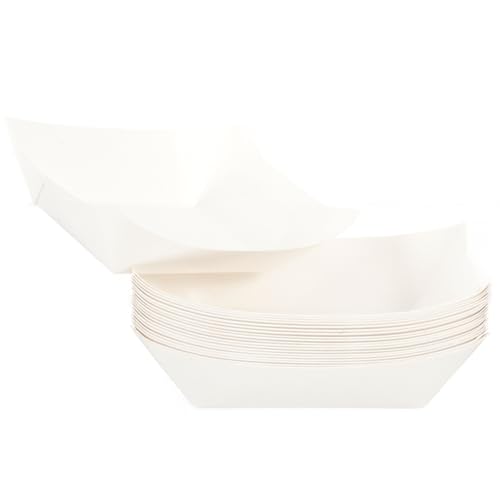 Zerodeko 2 Sätze Papierboot Boxen Ölfeste Verpackung Für Snacks Hähnchen Praktische Stabile Lebensmittelverpackung Für Partys Imbisse Restaurants 20 Stück * 2