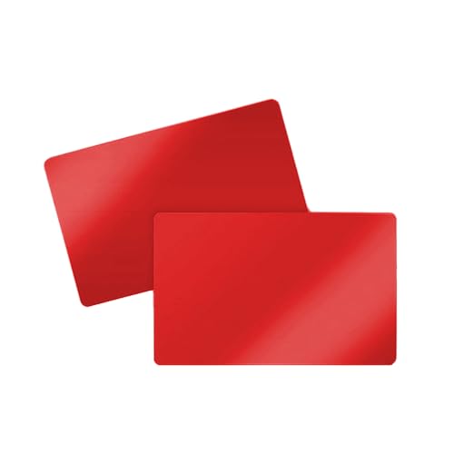 100 St. Preiskarten zum Beschriften rot - Plastikkarten 86x54x0,76 mm aus PVC, 54 mm hoch und 0,76 mm stark, blanko | HUTNER