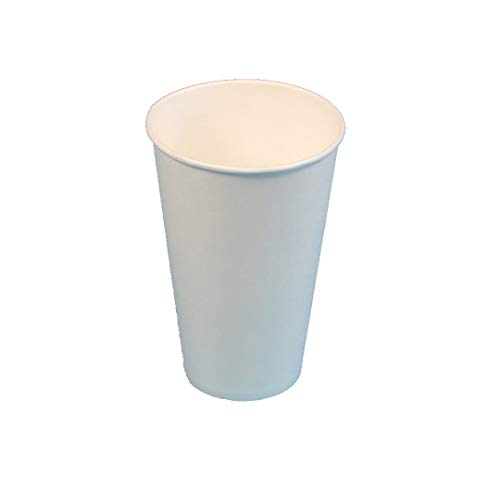 Pro DP 1000 Papptrinkbecher Trinkbecher Colabecher Kaltgetränkebecher Ausschankbecher Papier/PE 0,5l 500ml weiß mit Eichstrich