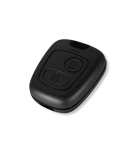 1neiSmartech Gehäuse für Fernbedienung mit 2 Tasten, kompatibel mit Toyota Aygo Citroen C1 C2 C3 C4 C5 Peugeot 103 107 206 (Gehäuse + Tastenabdeckung + Ersatzschraube)