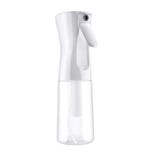 Eupneicu Water Spray Bottle [200 ml], Kontinuierlicher Feiner Nebel, Sprühflaschen Haar, Spray Bottle Stilvoll, Für Die Reinigung Des Gesichts, Feucht, Friseur, Friseur, Bügeln[ Weiß ]